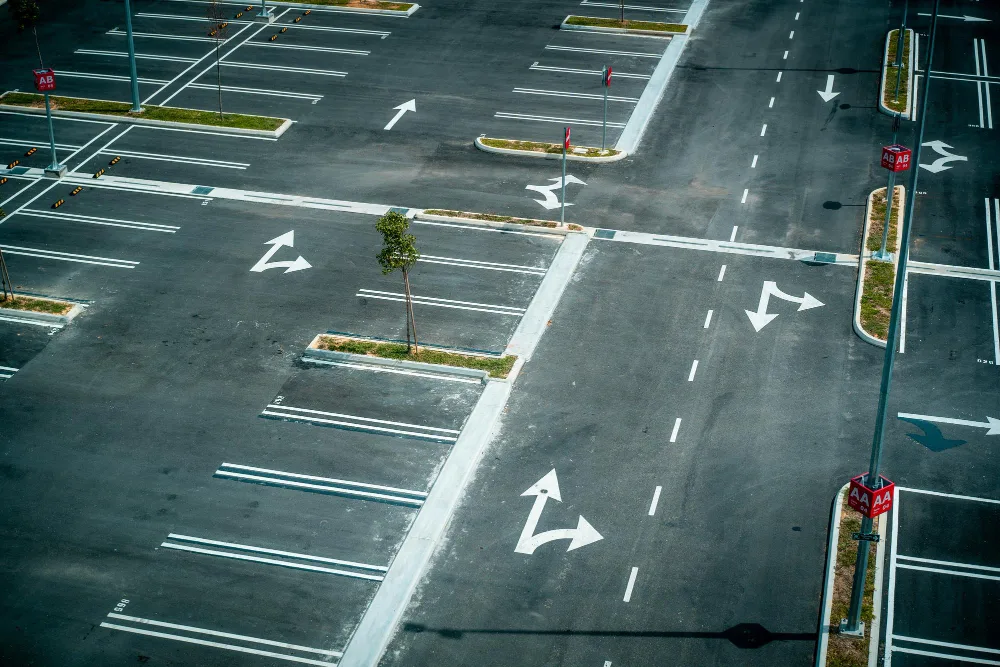 How We Paint Straight Parking Lines in Lake County