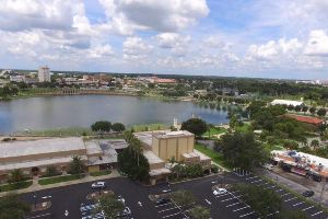 Aerial view of City of Lakeland's New Parking lot