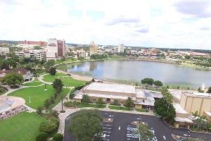 Aerial view of City of Lakeland's New Parking lot