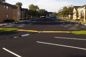 Residential asphalt parking lot